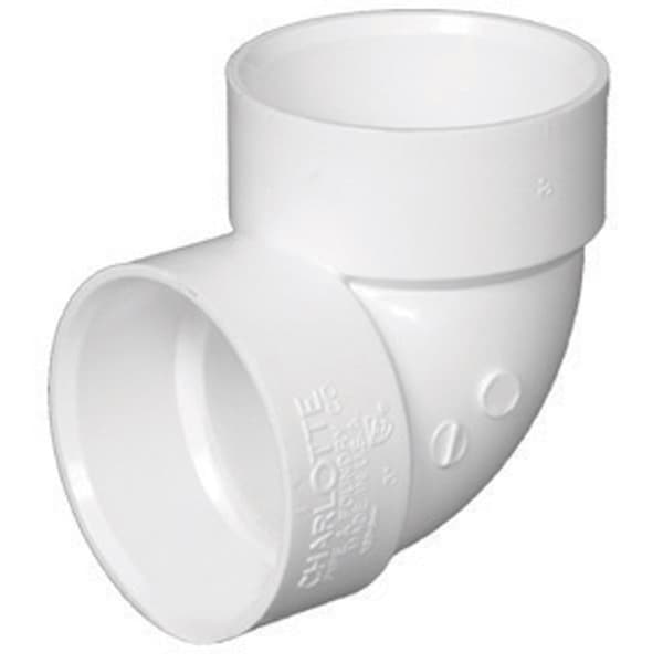 Charlotte Pipe And Foundry Charlotte Pipe Schedule 40 1-1/2 in. Hub X 1-1/2 in. D Hub PVC Elbow 1 pk PVC003310600 - main